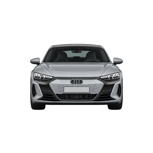 Audi S e-tron GT 2024 prata, vista frente
