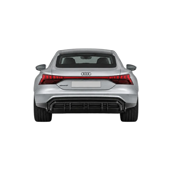 Audi S e-tron GT 2024 prata, vista traseira