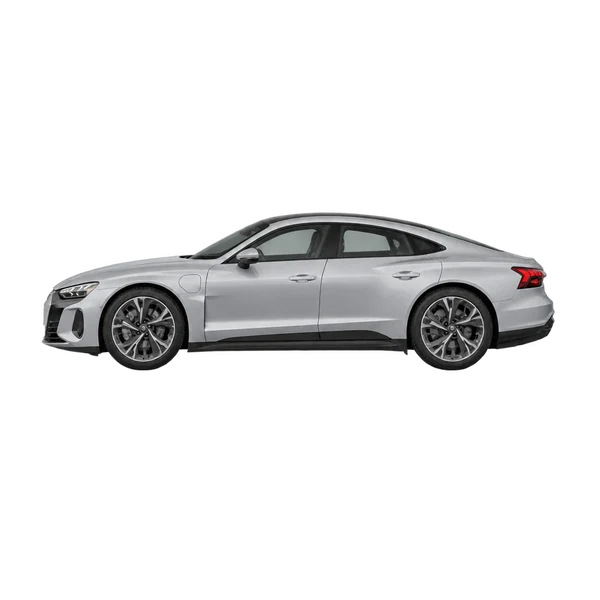 Audi S e-tron GT 2024 prata, vista lateral (voltada para a esquerda)