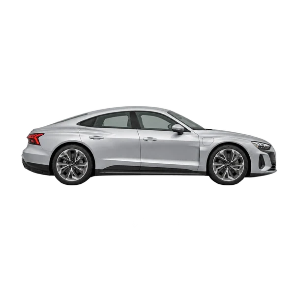 Audi S e-tron GT 2024 prata, vista lateral (voltada para a direita)