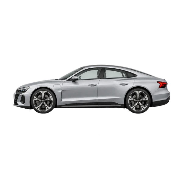 Audi S e-tron GT 2025 prata, vista lateral (voltada para a esquerda)