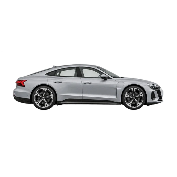 Audi S e-tron GT 2025 prata, vista lateral (voltada para a direita)