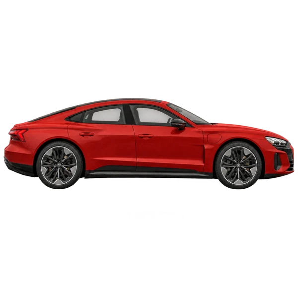 Audi S e-tron GT 2026 vermelho, vista lateral (voltada para a direita)