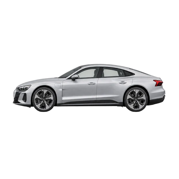 Audi S e-tron GT 2027 prata, vista lateral (voltada para a esquerda)
