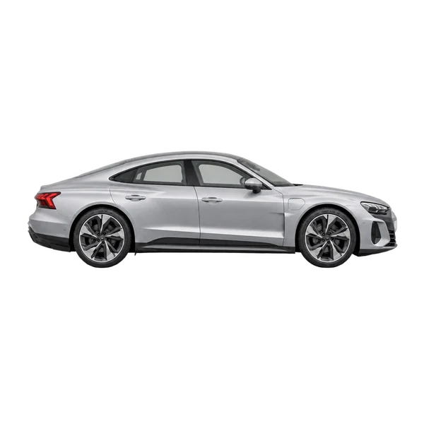 Audi S e-tron GT 2027 prata, vista lateral (voltada para a direita)