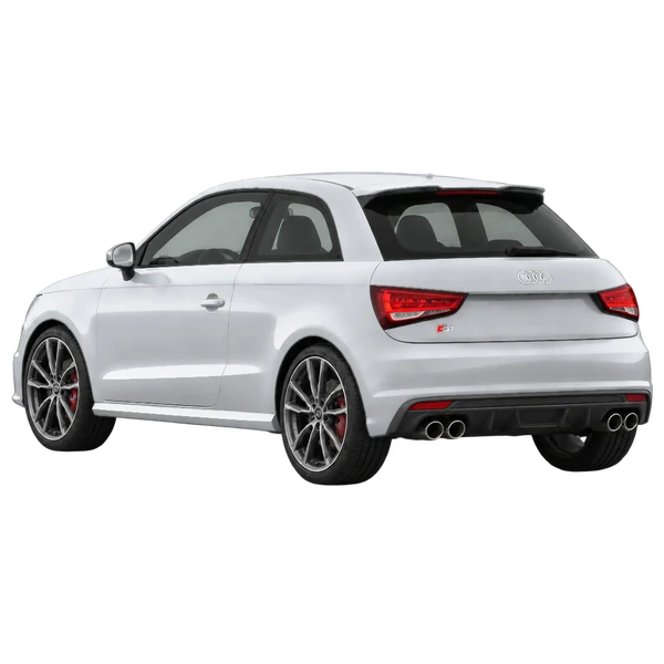 2015 Audi S1 in Silber, Ansicht: Dreiviertelansicht von hinten (nach links gerichtet)