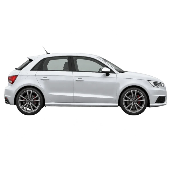 2018 Audi S1 in Silber, Ansicht: Seite (nach rechts gewandt)