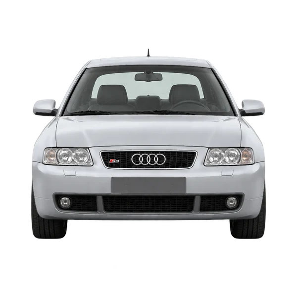 Audi S3 2001 باللون فضي، منظر أمامي