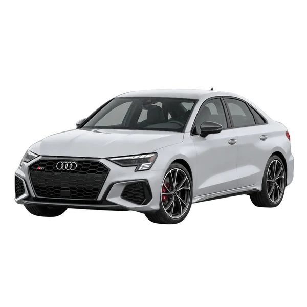 シルバーの2023 Audi S3(フロントスリークォーター(左向き)ビュー)