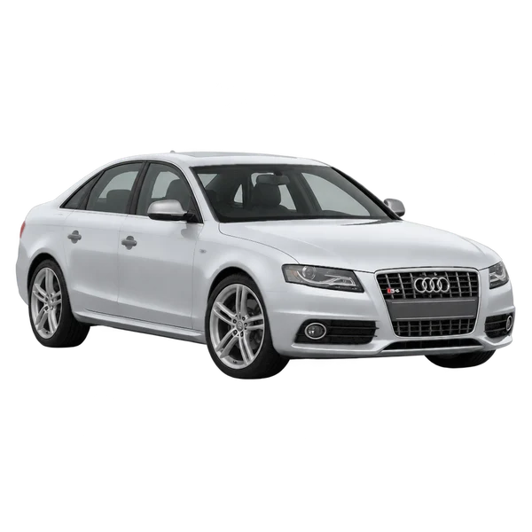 Audi S4 2011 prata, vista dianteira em três quartos (voltada para a esquerda)