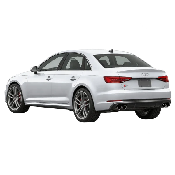 Audi S4 2017 argent, vue trois-quarts arrière (orienté vers la gauche)
