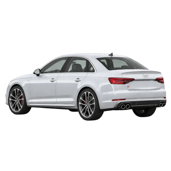 Audi S4 2018 argent, vue trois-quarts arrière (orienté vers la gauche)
