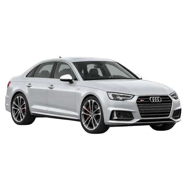 Audi S4 2019 argent, vue trois-quarts avant (orienté vers la droite)