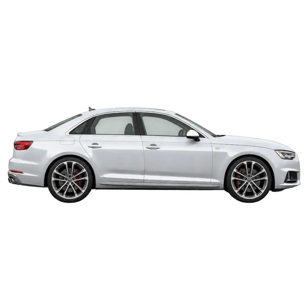 Audi S4 2019 argent, vue profil (tourné vers la droite)