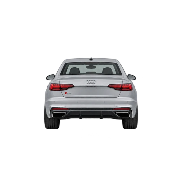 Audi S4 2021 باللون فضي، منظر من الخلف