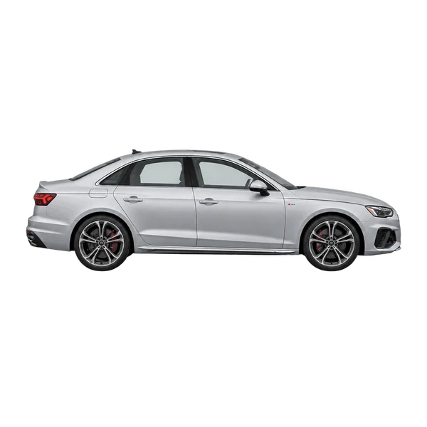 Audi S4 2026 argent, vue profil (tourné vers la droite)