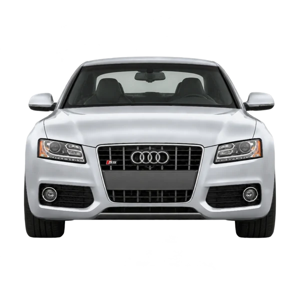Audi S5 2017 باللون فضي، منظر أمامي