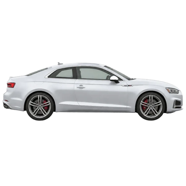 2019 Audi S5 in Silber, Ansicht: Seite (nach rechts gewandt)