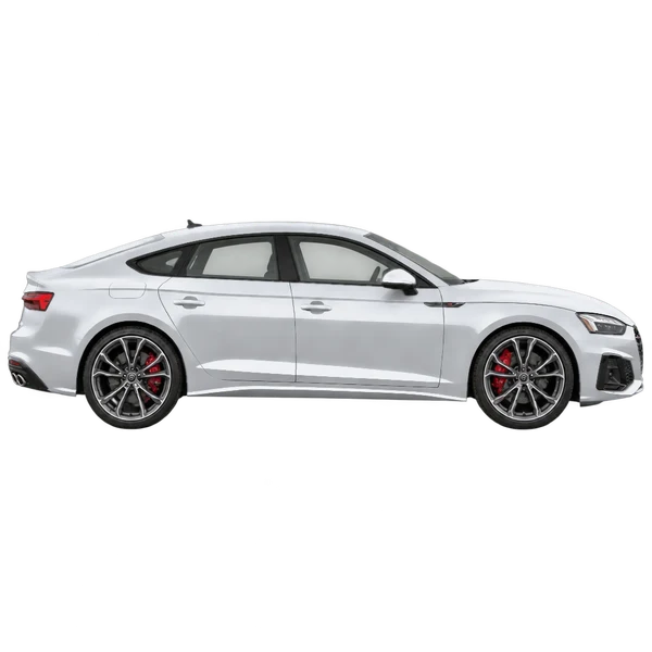 2025 Audi S5 in Silber, Ansicht: Seite (nach rechts gewandt)