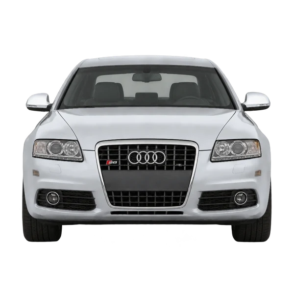 Audi S6 Quattro 2010 باللون فضي، منظر أمامي