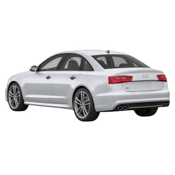2014 Audi S6 in Silber, Ansicht: Dreiviertelansicht von hinten (nach links gerichtet)