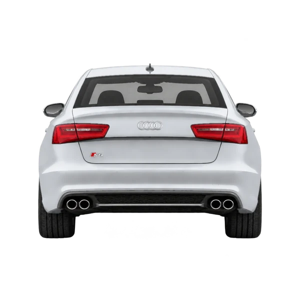 Audi S6 2017 en plateado, vista trasera