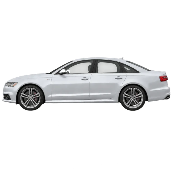 2018 Audi S6 in Silber, Ansicht: Seite (nach links gerichtet)