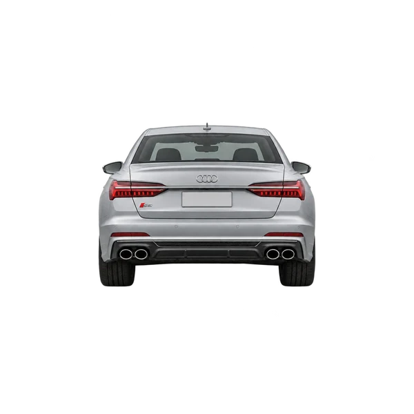 Audi S6 2023 en plateado, vista trasera
