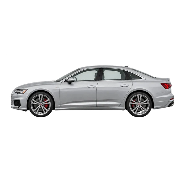 Audi S6 2024 en plateado, vista lateral (mirando a la izquierda)