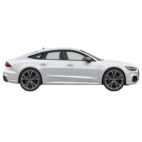 Audi S7 2021 argent, vue profil (tourné vers la droite)