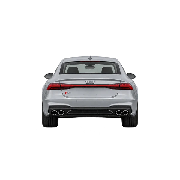 Audi S7 2022 باللون فضي، منظر من الخلف