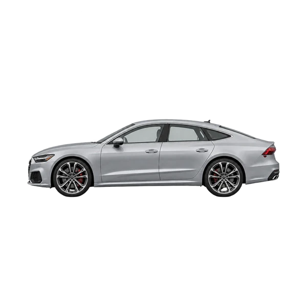 Audi S7 2025 en plateado, vista lateral (mirando a la izquierda)