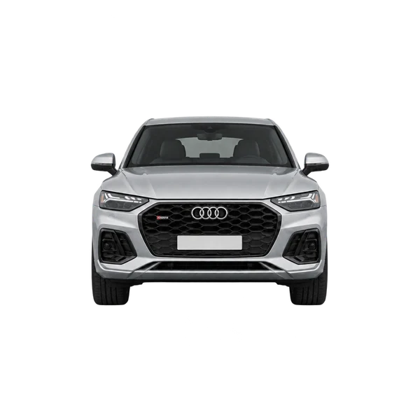 Audi SQ5 Sportback 2022 باللون فضي، منظر أمامي