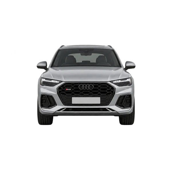 Audi SQ5 Sportback 2023 باللون فضي، منظر أمامي