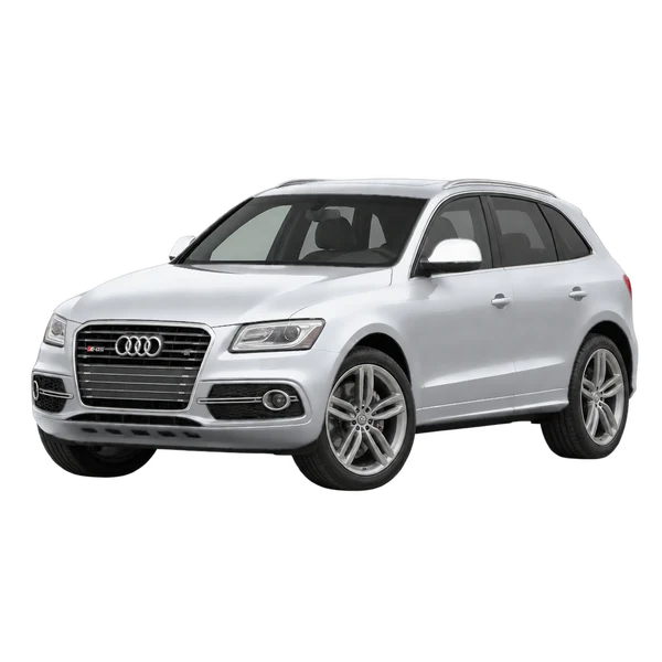2014 Audi SQ5 in Silber, Ansicht: Dreiviertelansicht vorne (nach links gerichtet)