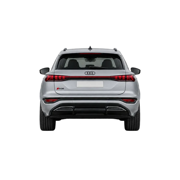 2024 Audi SQ6 e-tron in Silber, Ansicht: Heck