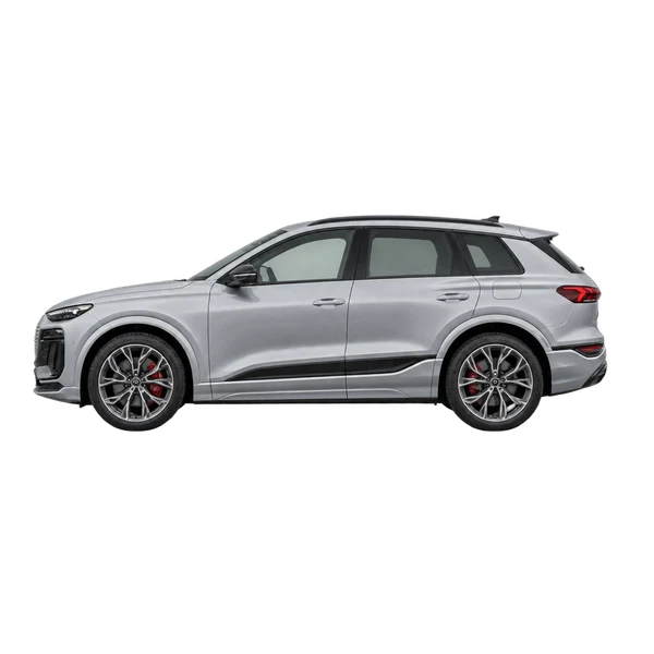 2024 Audi SQ6 e-tron in Silber, Ansicht: Seite (nach links gerichtet)