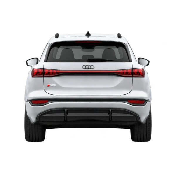 2025 Audi SQ6 e-tron in Silber, Ansicht: Heck