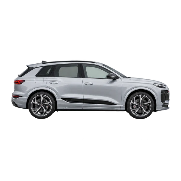 2025 Audi SQ6 e-tron in Silber, Ansicht: Seite (nach rechts gewandt)