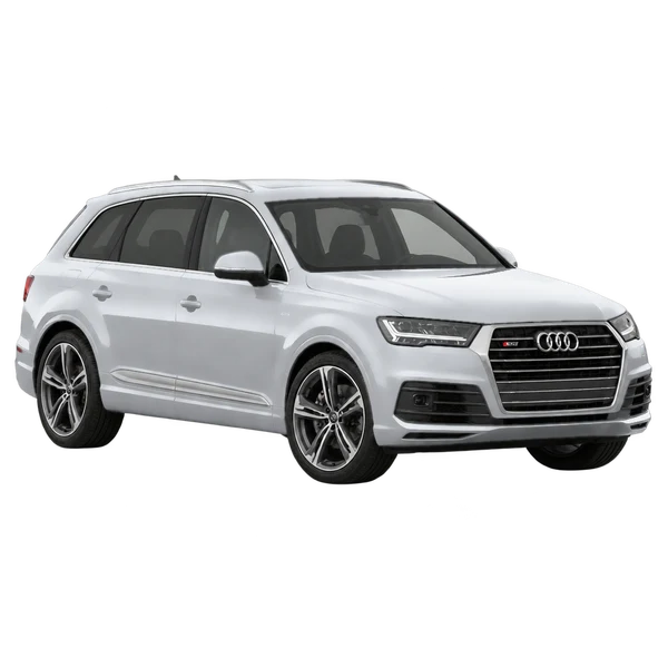 2016 Audi SQ7 in Silber, Ansicht: Dreiviertelansicht vorne (nach links gerichtet)