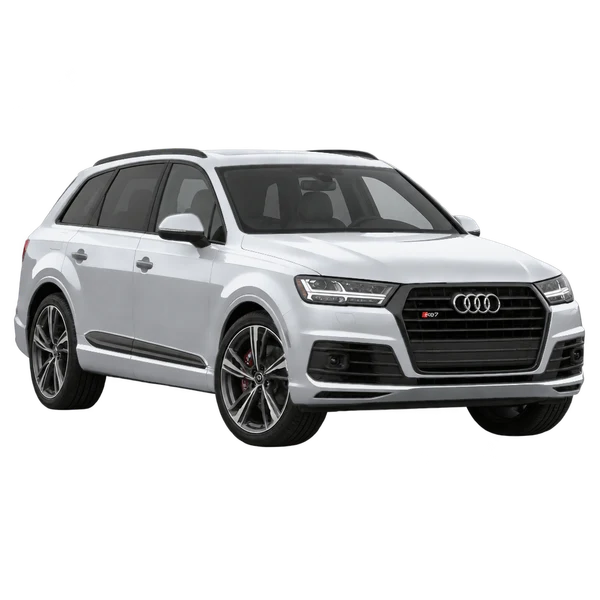 2019 Audi SQ7 in Silber, Ansicht: Dreiviertelansicht vorne (nach links gerichtet)
