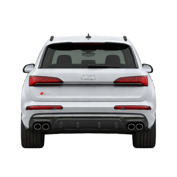 2025 Audi SQ7 in Silber, Ansicht: Heck