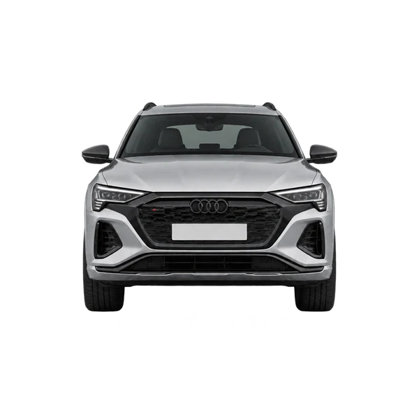 Audi SQ8 E-Tron 2023 prata, vista frente