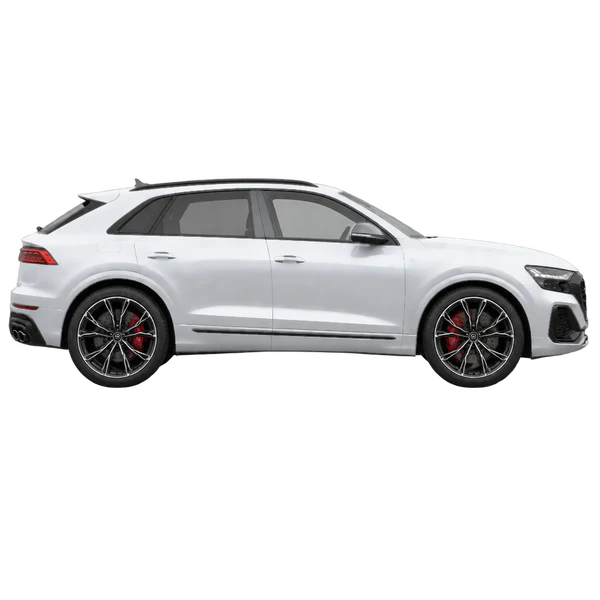 2026 Audi SQ8 in Silber, Ansicht: Seite (nach rechts gewandt)