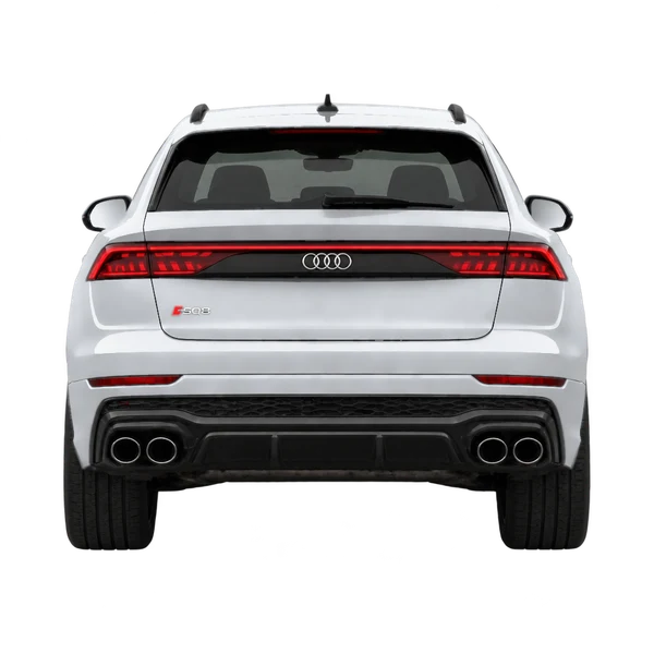 2027 Audi SQ8 in Silber, Ansicht: Heck