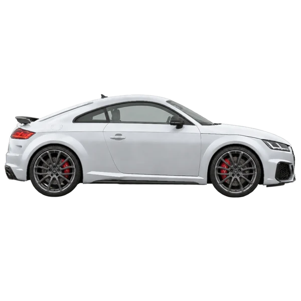 Audi TT RS Coupe 2024 argent, vue profil (tourné vers la droite)