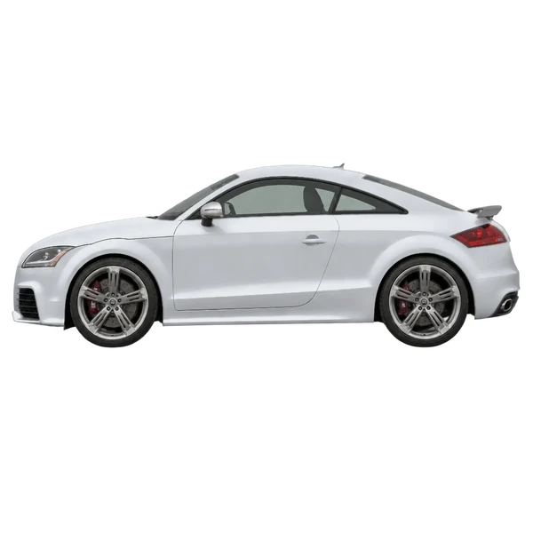 Audi TT RS 2010 prata, vista lateral (voltada para a esquerda)