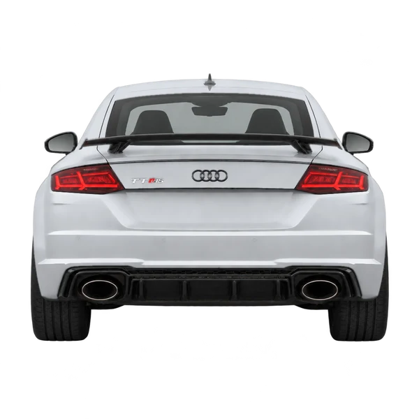 Audi TT RS 2020 باللون فضي، منظر من الخلف