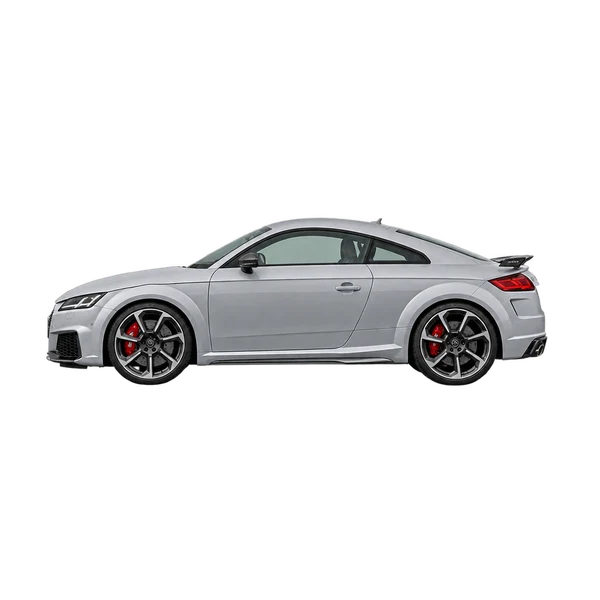 2021 Audi TT RS in Silber, Ansicht: Seite (nach links gerichtet)