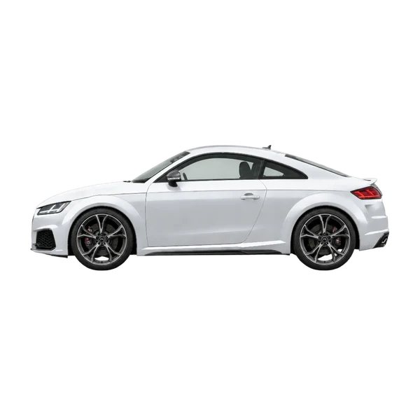 Audi TT S 2026 argent, vue côté (vers la gauche)